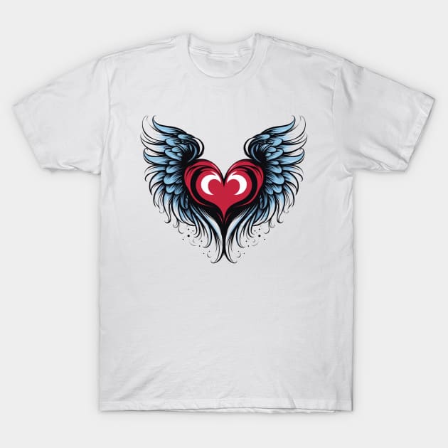 Heart With Wings 3 T-Shirt by Gypsykiss